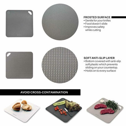 4-Pack: Bartollo Non-Slip Cutting Boards with Free Knife
