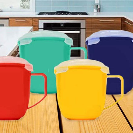 4-Pack: Bell & Howell Microwave Mugs with Vented Lids
