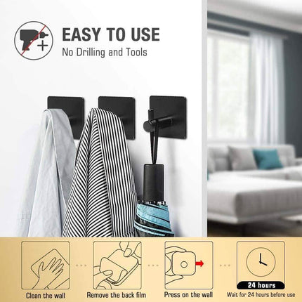 4-Pack: Heavy Duty Durable 304 Stainless Steel Wall Hangers