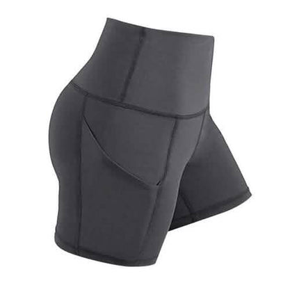 4-Pack: High Waist Soft Yoga Shorts for Women with 2 Side Pockets