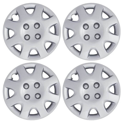 4-Pack: Hubcaps for Honda Civic 14-Inch and 8-Spoke - Silver