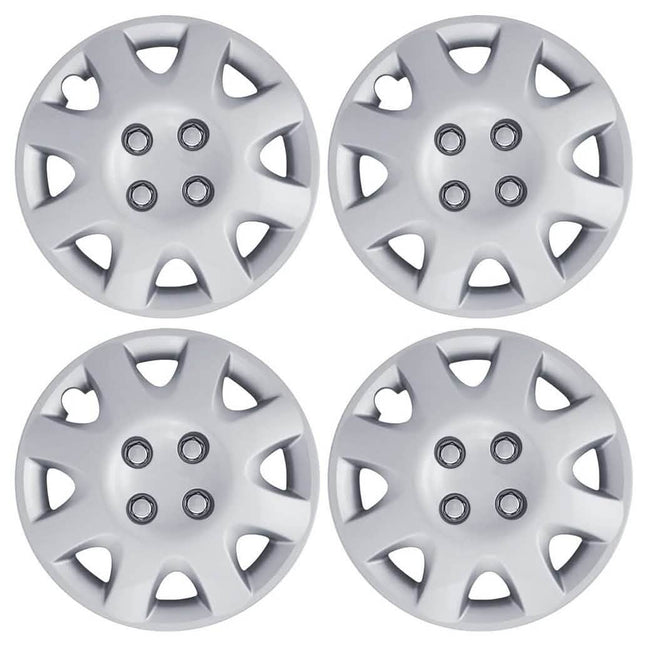 4-Pack: Hubcaps for Honda Civic 14-Inch and 8-Spoke - Silver