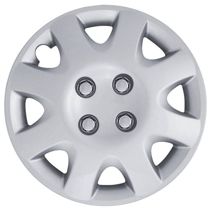 4-Pack: Hubcaps for Honda Civic 14-Inch and 8-Spoke - Silver
