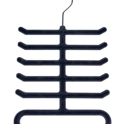 4-Pack: Non-Slip Velvet Tie Hanger Organizer Rack