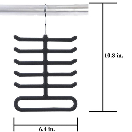 4-Pack: Non-Slip Velvet Tie Hanger Organizer Rack
