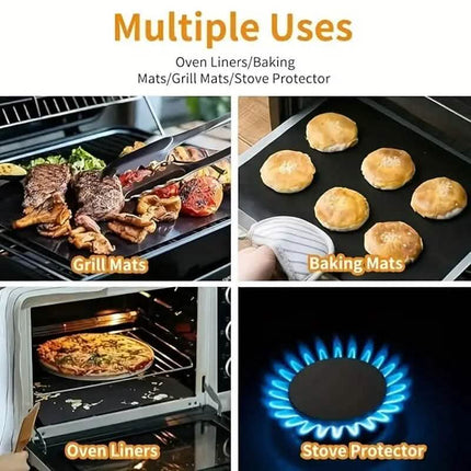 4-Pack: Non-Stick Reusable Oven Liners