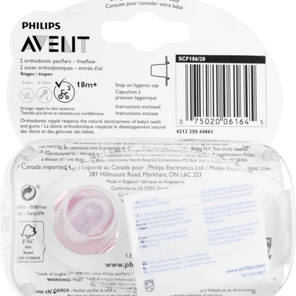 4-Pack: Philips Avent Freeflow Pacifier