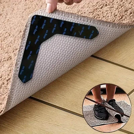 4-Pack: Reusable Non-Slip Carpet Rug Stickers