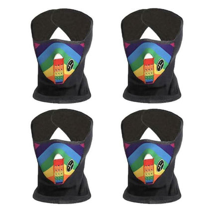 4-Pack: Unisex Rainbow Winter Ski Mask