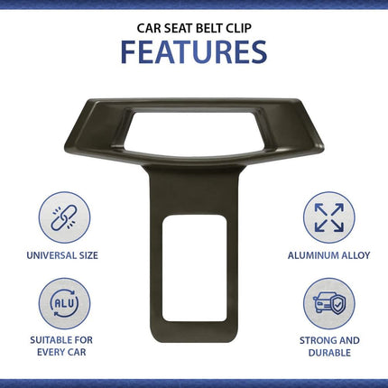 4-Pack: Universal Safety Car Clip Seat Safety Accessories for Most Vehicle, Seat Belts Kit for Cars