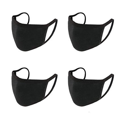 4-Pack: Washable & Reusable 2-Ply Cotton Fabric Reversible Face Mask