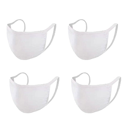 4-Pack: Washable & Reusable 2-Ply Cotton Fabric Reversible Face Mask