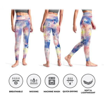 4-Pack: Women's High Waisted Ultra Soft Tie Dye Leggings