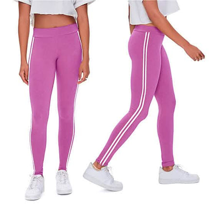 4-Pack: Women's Ultra-Soft Striped Yoga Leggings