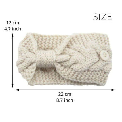 4-Pack: Women's Winter Headband and Ear Warmer with Buttons to Hold Mask