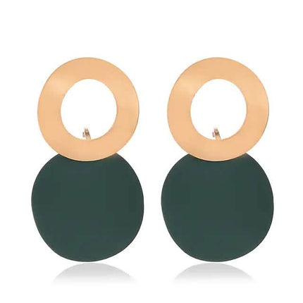 4-Pairs: Women's Holiday Chrome Geometric Ball Earrings