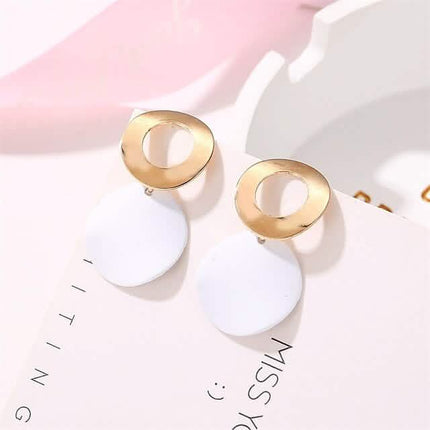 4-Pairs: Women's Holiday Chrome Geometric Ball Earrings