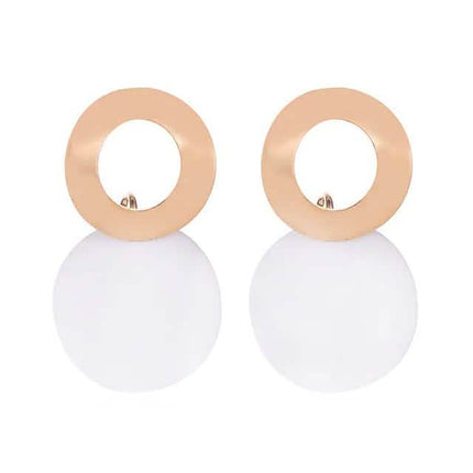 4-Pairs: Women's Holiday Chrome Geometric Ball Earrings