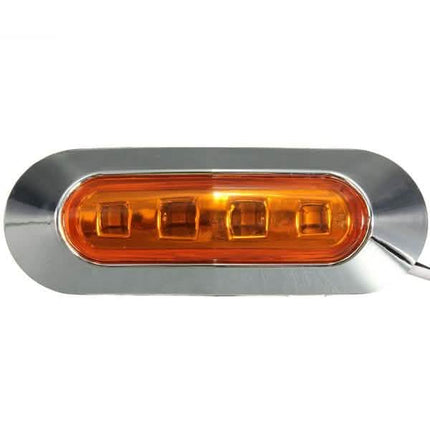 4-Piece: 12V-24V 4 LED Side Marker Indicator Lights