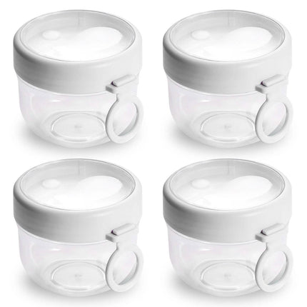 4-Piece: 20 Oz Oat Containers with Lids and Folding Spoons