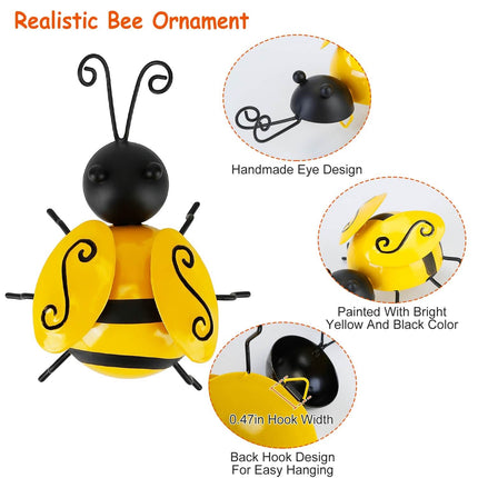 4-Piece: 3D Bumble Bee Ornament Set