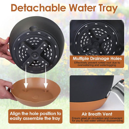 4-Piece: 9.64" Diameter Hanging Planter with Drainage Holes