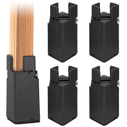 4-Piece: Adjustable Bed Riser with Screw Clamp