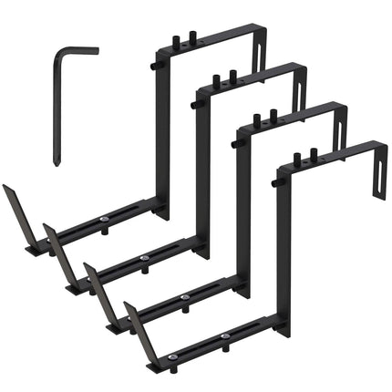 4-Piece: Adjustable Planter Box Brackets
