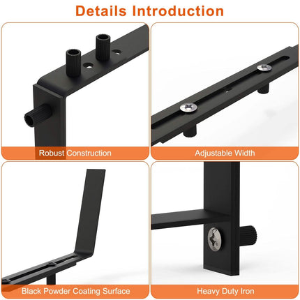 4-Piece: Adjustable Planter Box Brackets