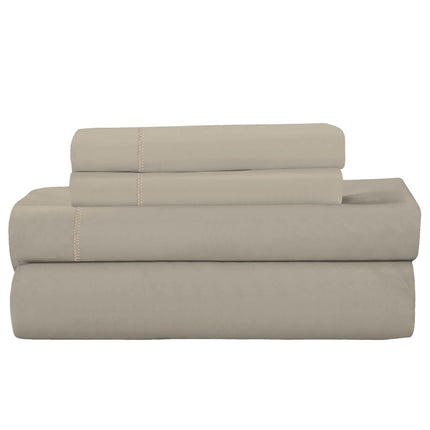 4-Piece: Brushed Cotton Percale Sheet Set