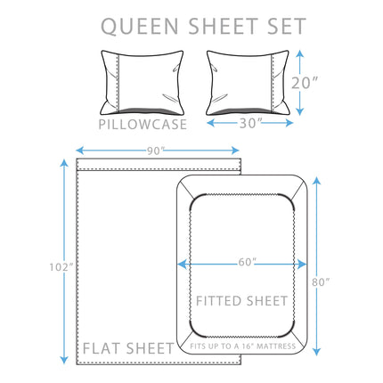 4-Piece: Brushed Cotton Percale Sheet Set