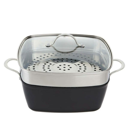 4-Piece: Curtis Stone Dura-Pan Chef Square Saute Set (Refurbished)