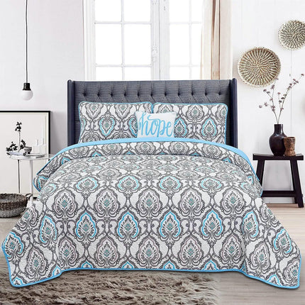 4-Piece: Reversible Quilt Set - Assorted Styles