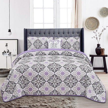 4-Piece: Reversible Quilt Set - Assorted Styles