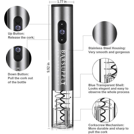 4-Piece Set: Electric Wine Bottle Opener