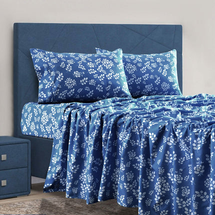 4-Piece Set: Floral Sheets Set Hypoallergenic Microfiber Ultra Soft Bed Sheets