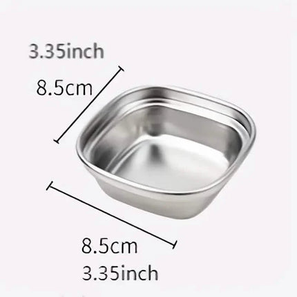 4-Piece Set: Stainless Steel Sauce Dish