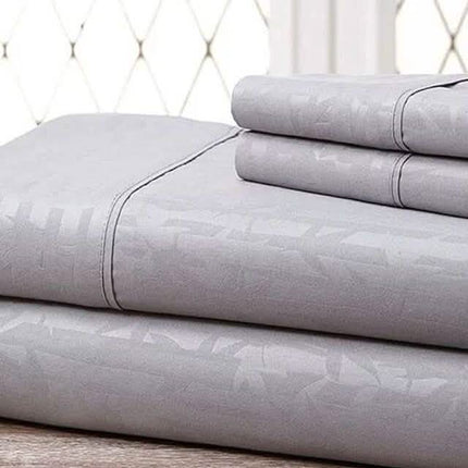 4-Piece Set: Super-Soft 1600 Series Bamboo Embossed Bed Sheet