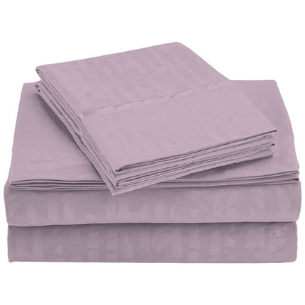 4-Piece Set: Super-Soft 1600 Series Bamboo Embossed Bed Sheet