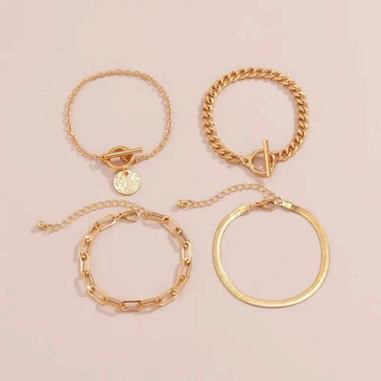 4-Piece Set: Women's Simple Fashion Bracelets