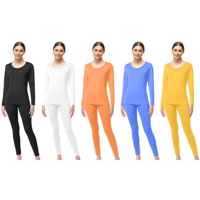 4-Piece Set: Women's Ultrasoft Microfiber Fleece Thermal