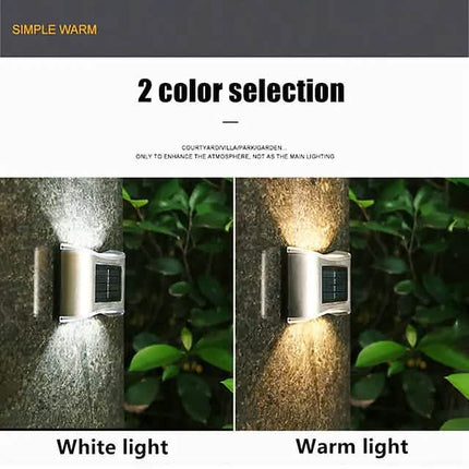 4-Piece: Solar Outdoor 6 LED Waterproof Wall Lights