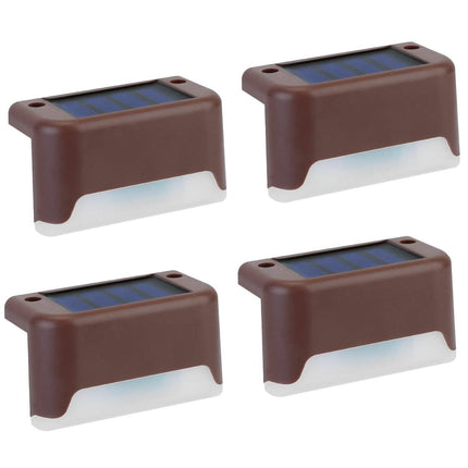 4-Piece: Solar Powered LED Step Lights