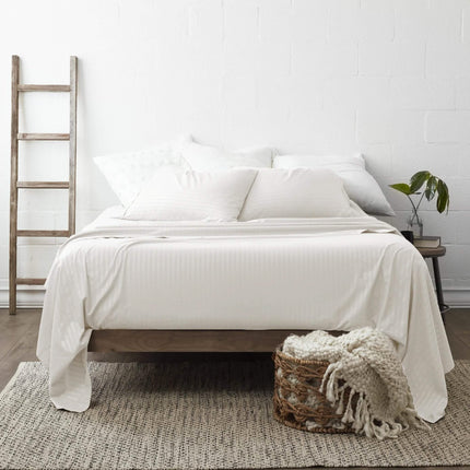 4-Piece Striped Embossed Sheet Set