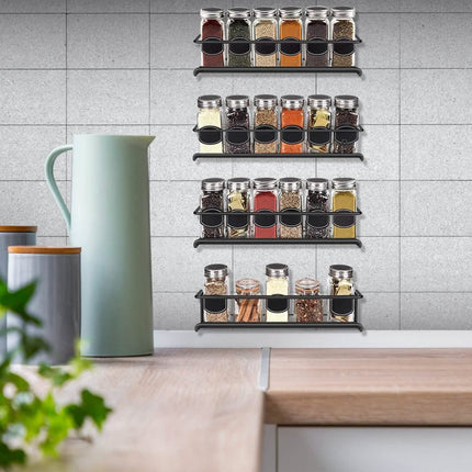 4-Piece: Wall Mount Spice Racks