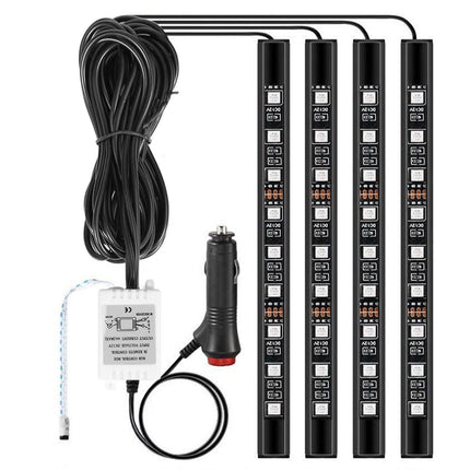 4-Pieces: 36 LEDs 12V Car Atmosphere Light Strip