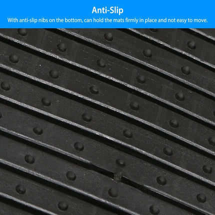 4-Pieces: Heavy Duty PVC Rubber Automotive Floor Mats with Trimmable Design