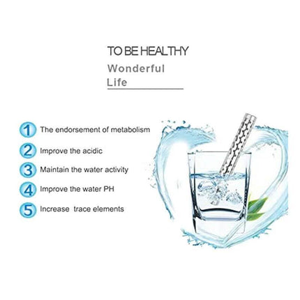 4-Pieces: Portable Alkaline Water Ionizer Stick Hydrogen Mineral Purifier PH Lo V2E4