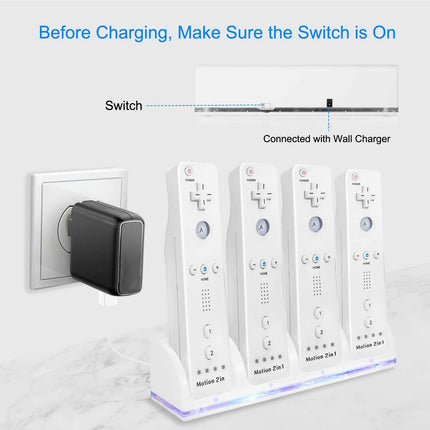 4 Remotes Charging Dock
