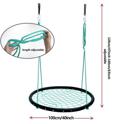 40" Disc Swings Seat Flying Saucer Tree Rope Web Net